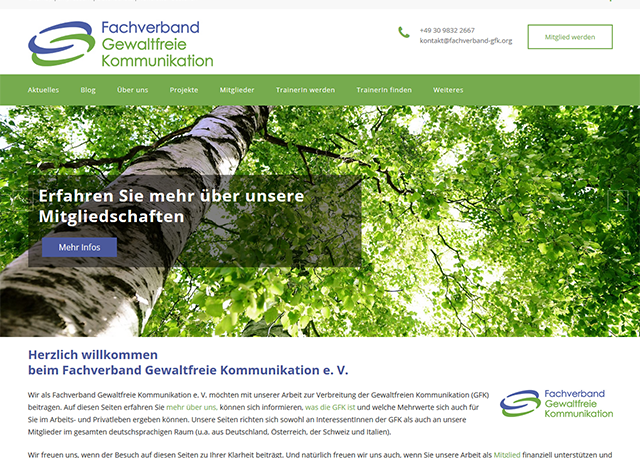 Startseite Homepage Fachverband