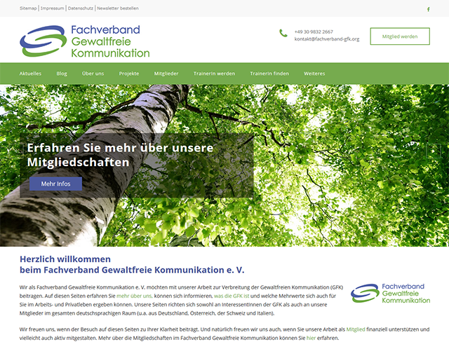 Startseite Homepage Fachverband