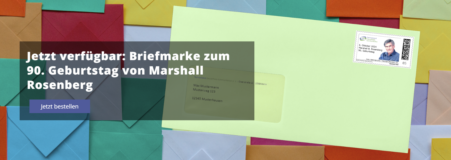Jetzt verfügbar: Briefmarke zum 90. Geburtstag von Marshall B. Rosenberg